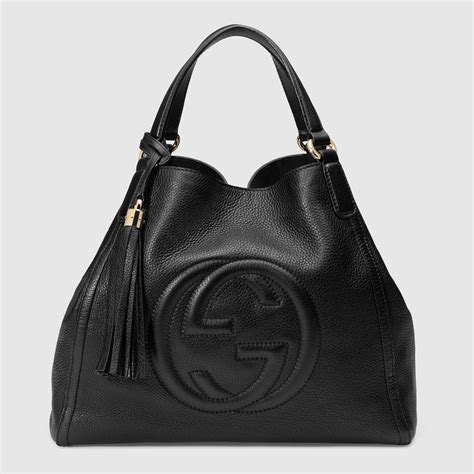 gucci pleated black purse 883313|gucci leather handbags.